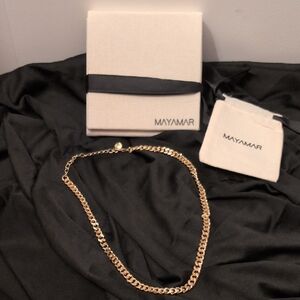 MAYAMAR Gold Curb Chain Necklace